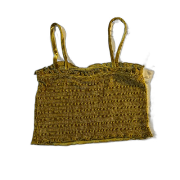 Wild Fable Fairy Grunge Velvet Cropped Tank Top Size XS Smocked Y2K Forest - Picture 2 of 5